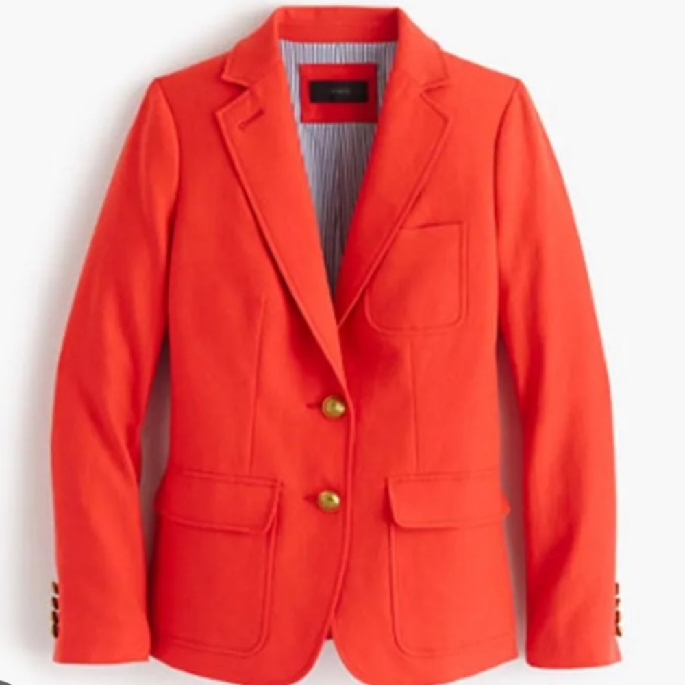 J. Crew Bright Orange - Red Single-Breasted Blazer